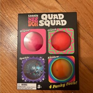 Quad Squad 4-Pack Sensory Dough - Pink, Red, Purple, Multicolor